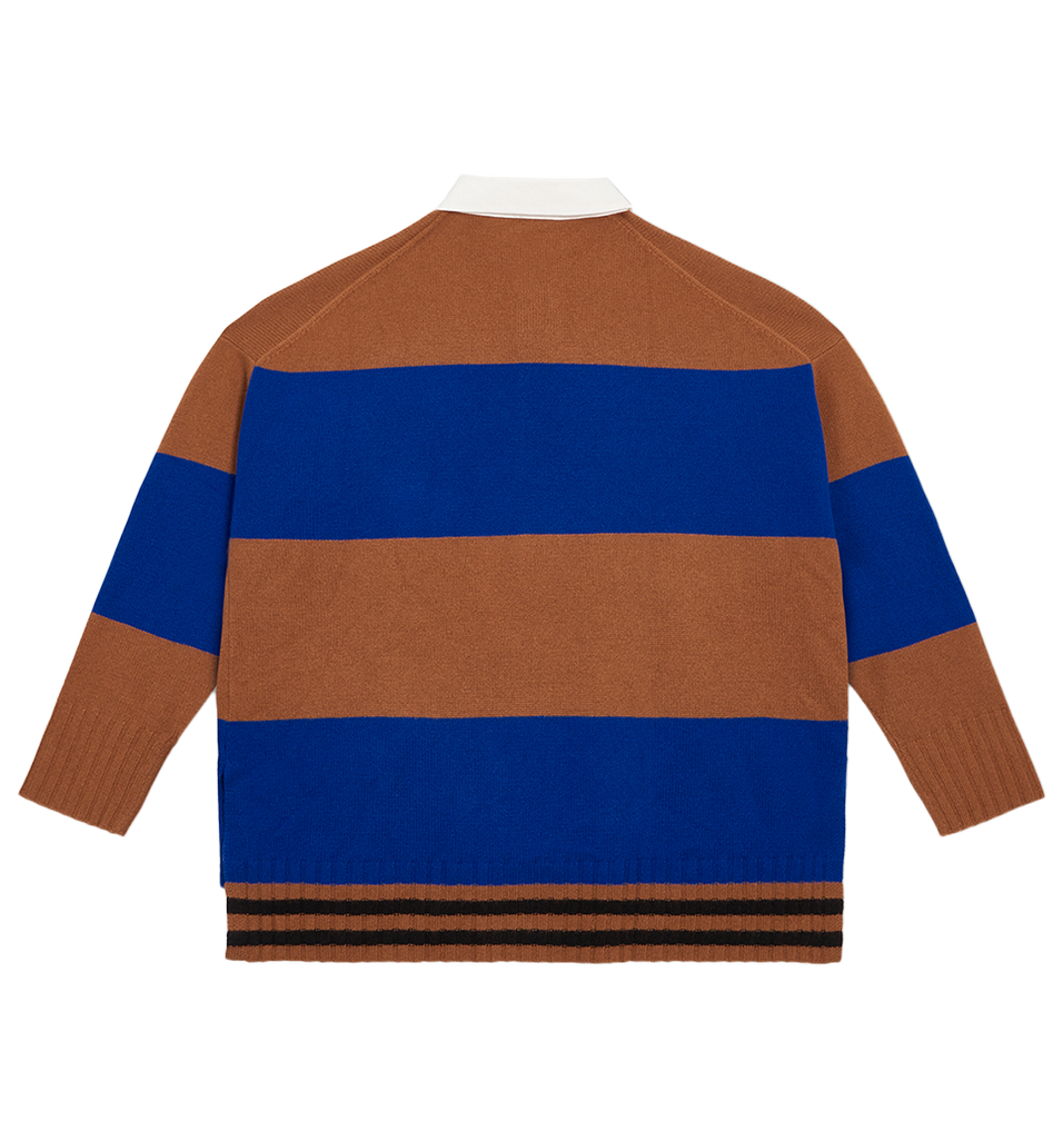 relaxed rugby cardigan