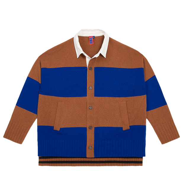 relaxed rugby cardigan