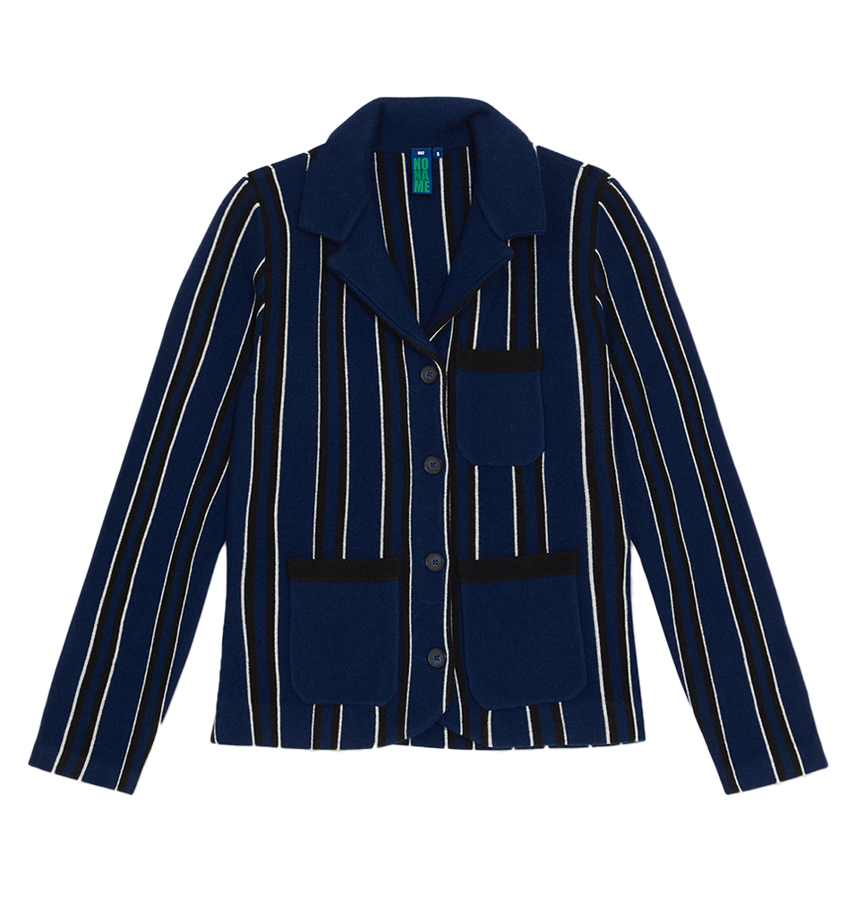 prep pinstripe blazer