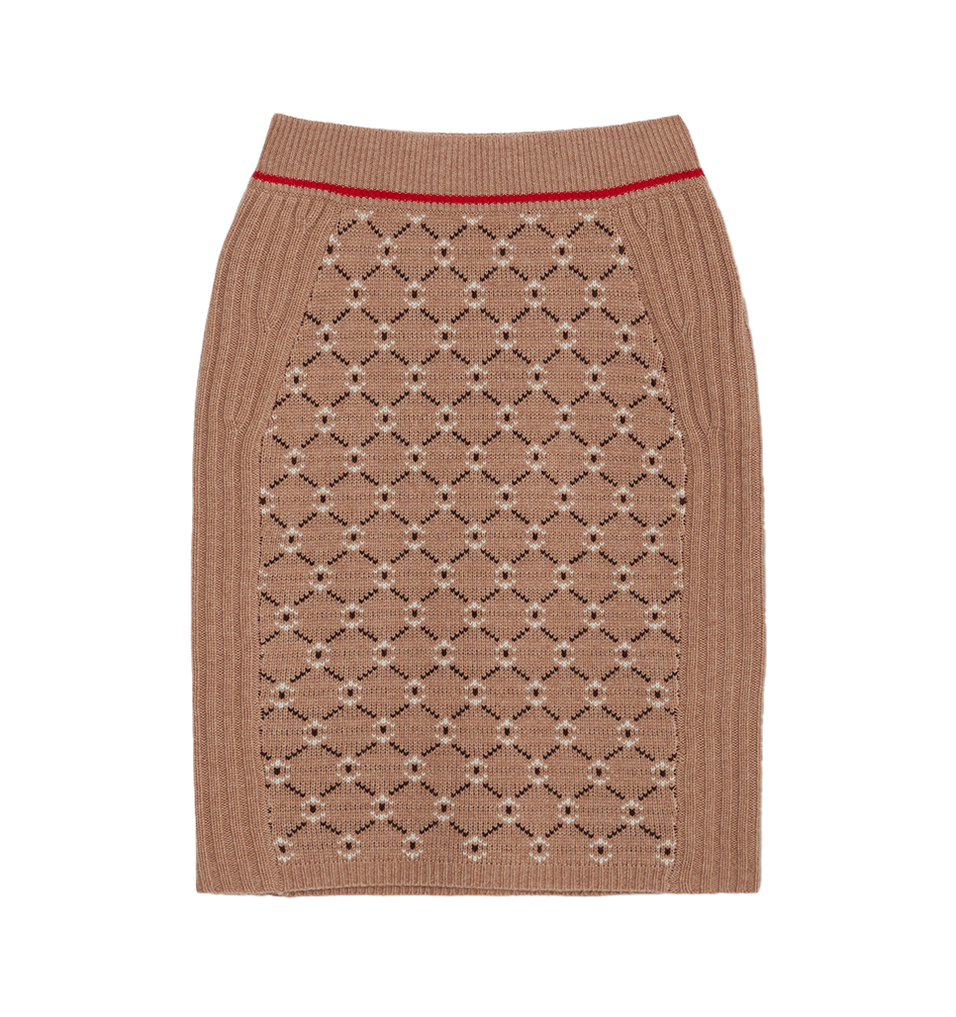 geo jacquard pencil skirt