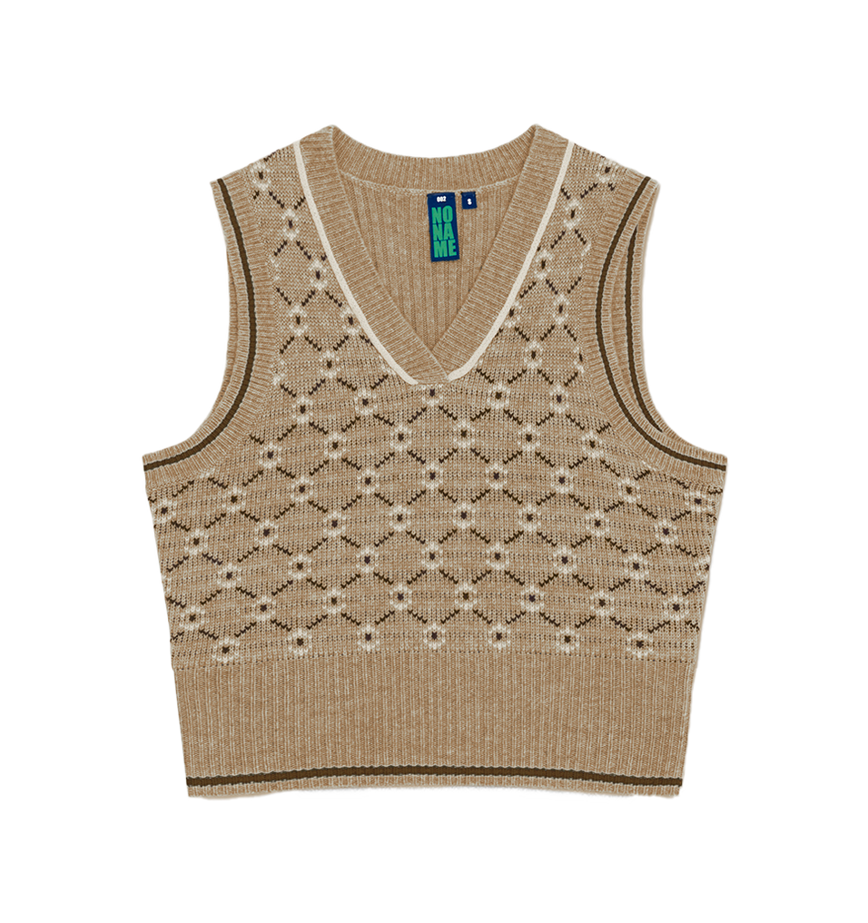 geo jacquard vest