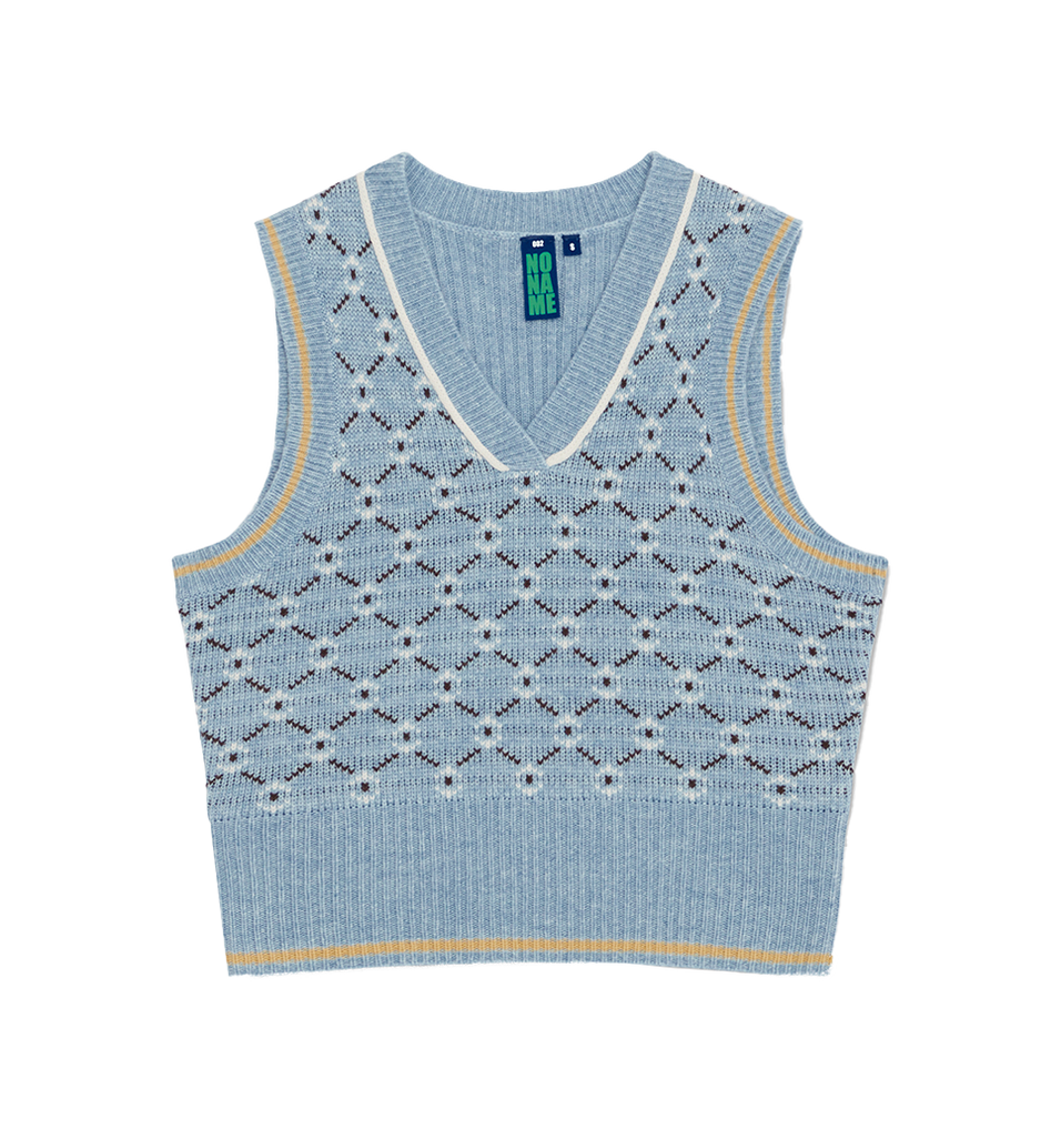 geo jacquard vest