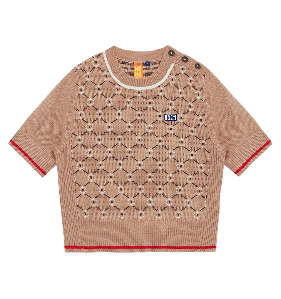 geo jacquard sweater tee