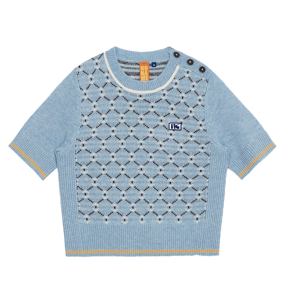 geo jacquard sweater tee