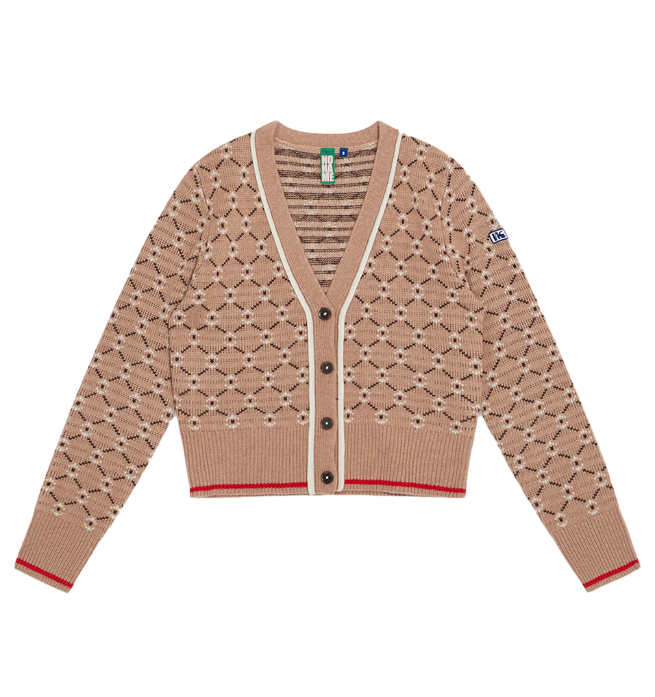 geo jacquard cardigan