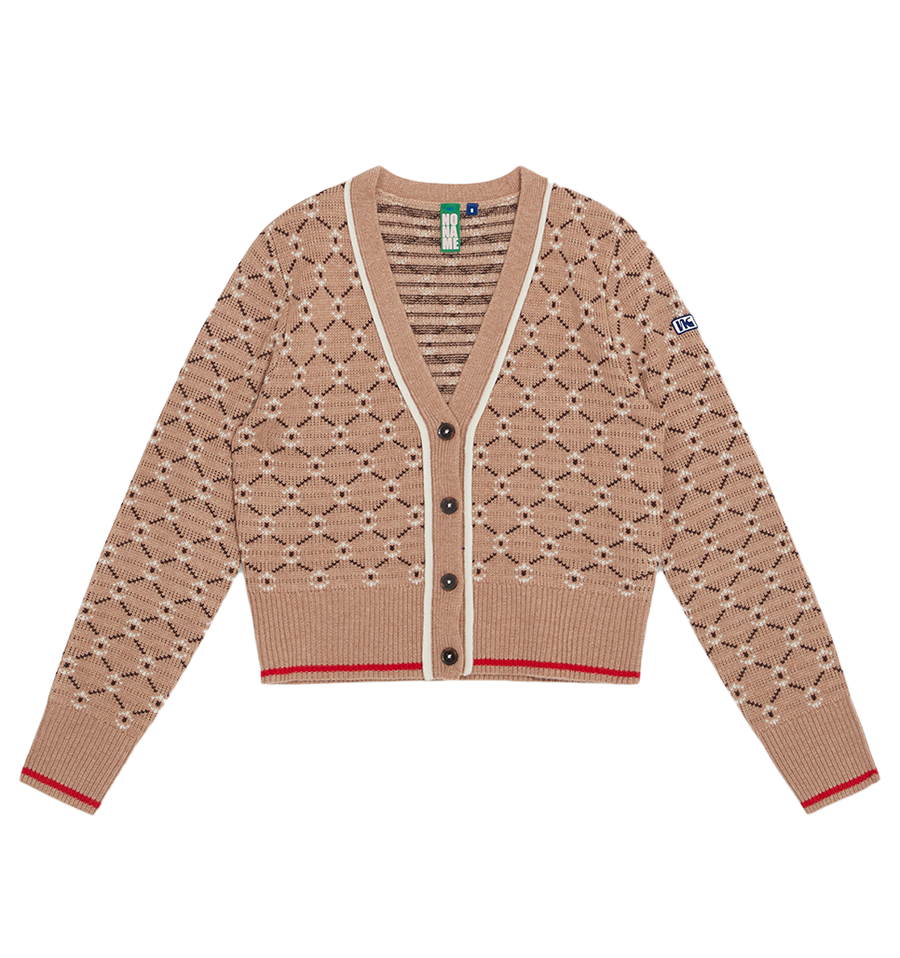 geo jacquard cardigan