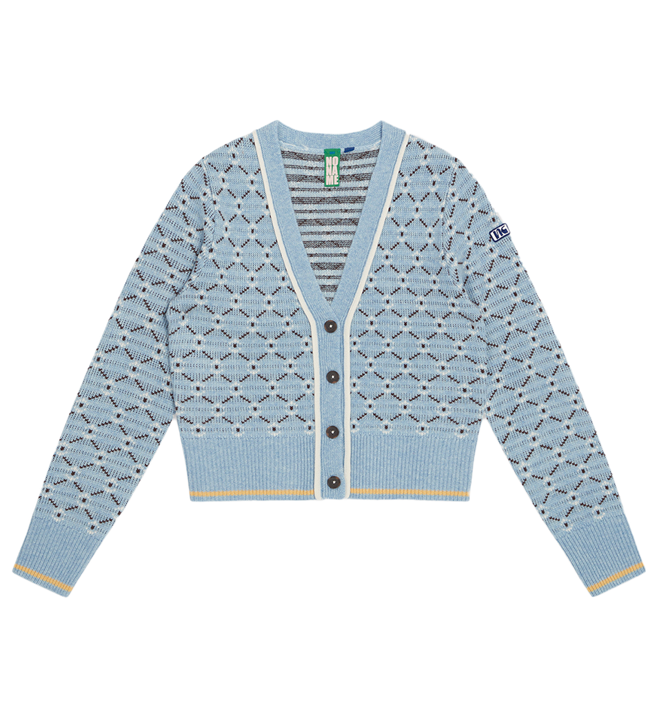 geo jacquard cardigan