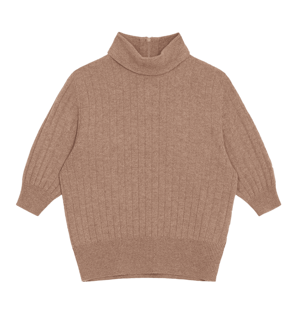 wide rib mock neck