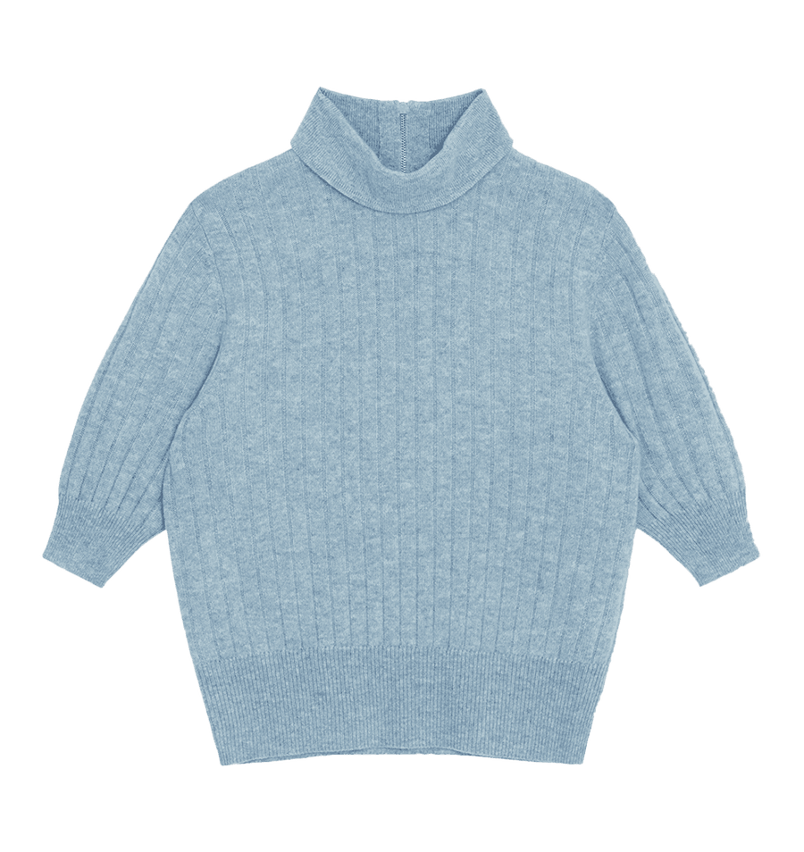 wide rib mock neck